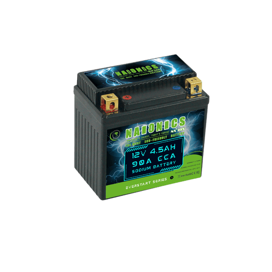 NAIONICS 12V 4.5Ah 130A CCA - Batteria al Sodio Avviamento Moto EverStart Series NAM12N7
